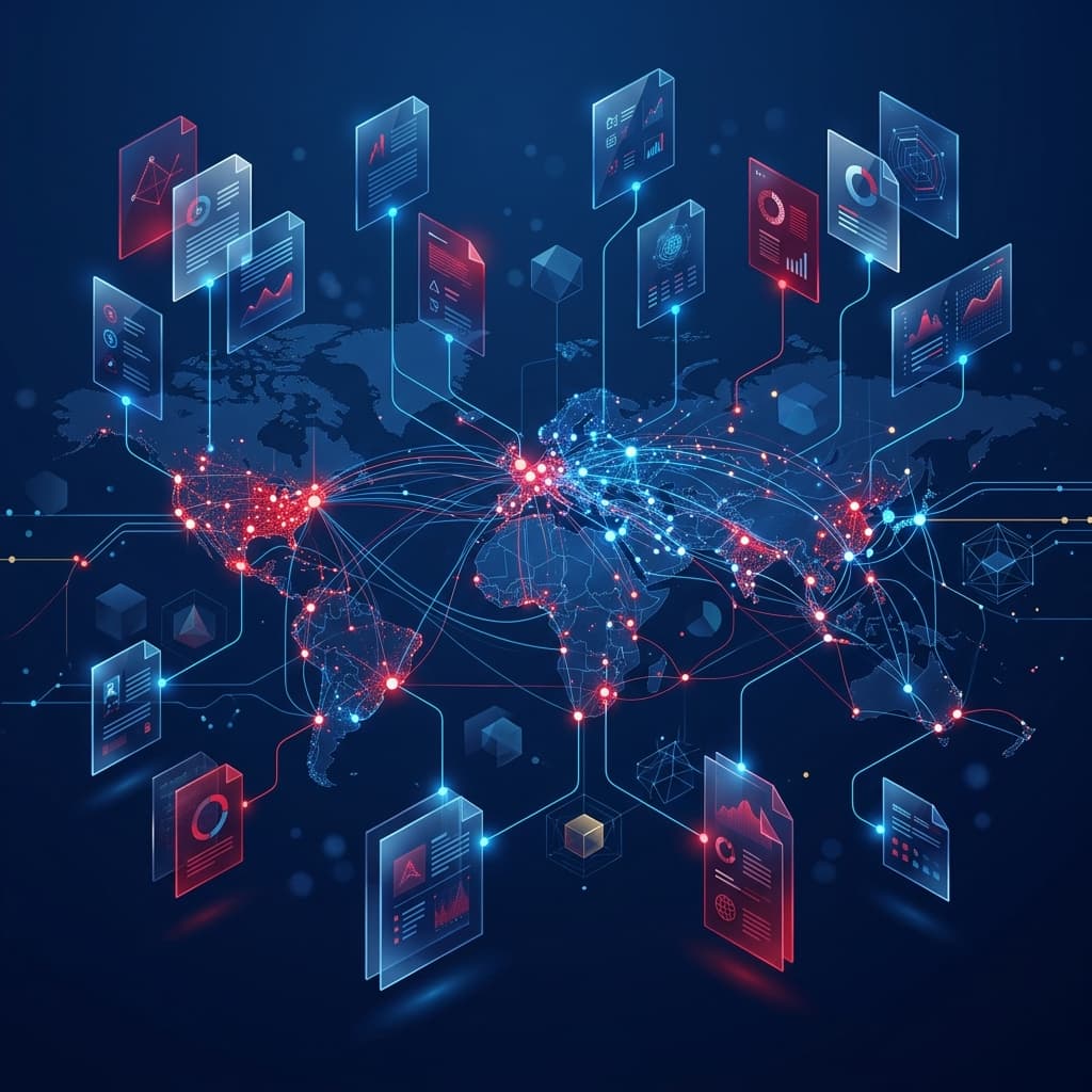 Global research network visualization